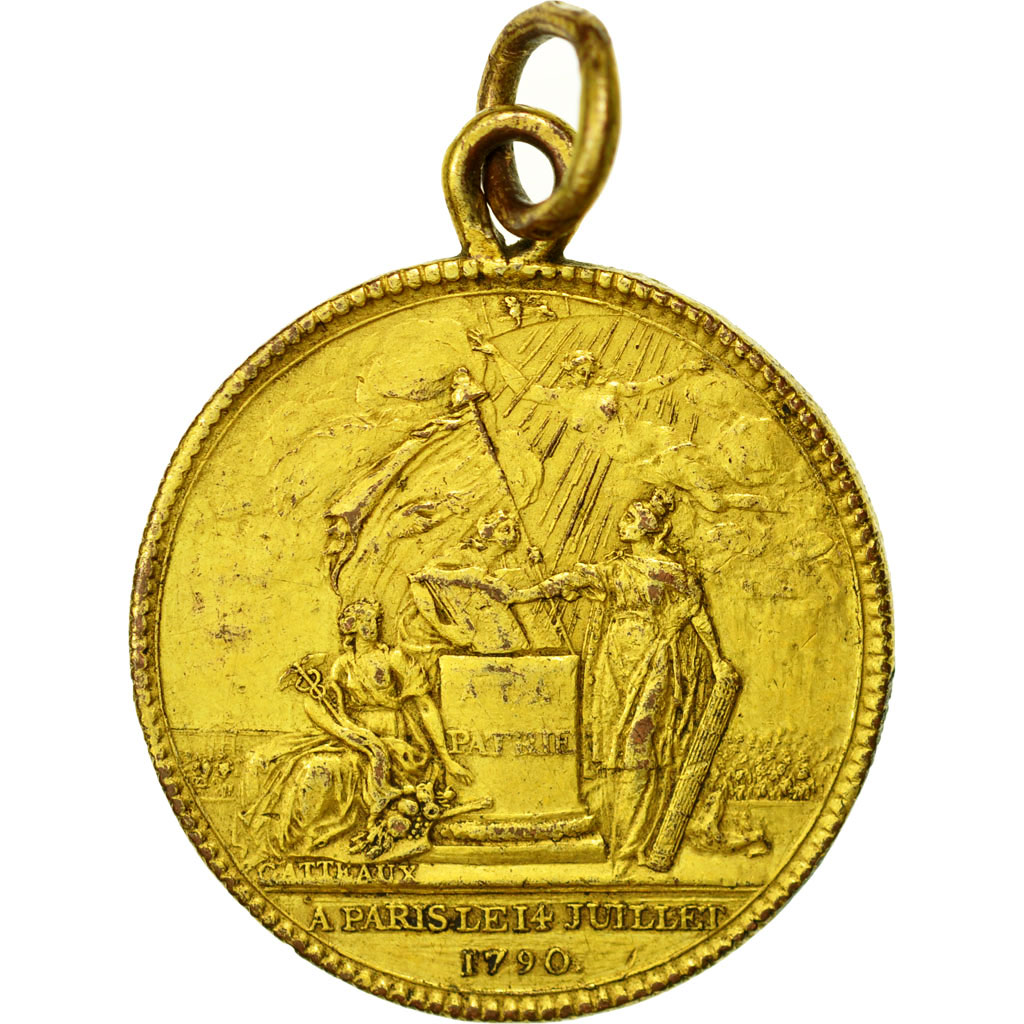 medaille, Frankrijk, Medaille, 1790, Confédération des François, PR, Copper