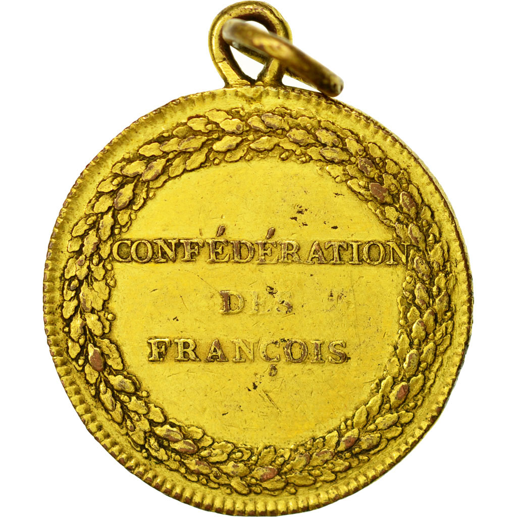 medaille, Frankrijk, Medaille, 1790, Confédération des François, PR, Copper