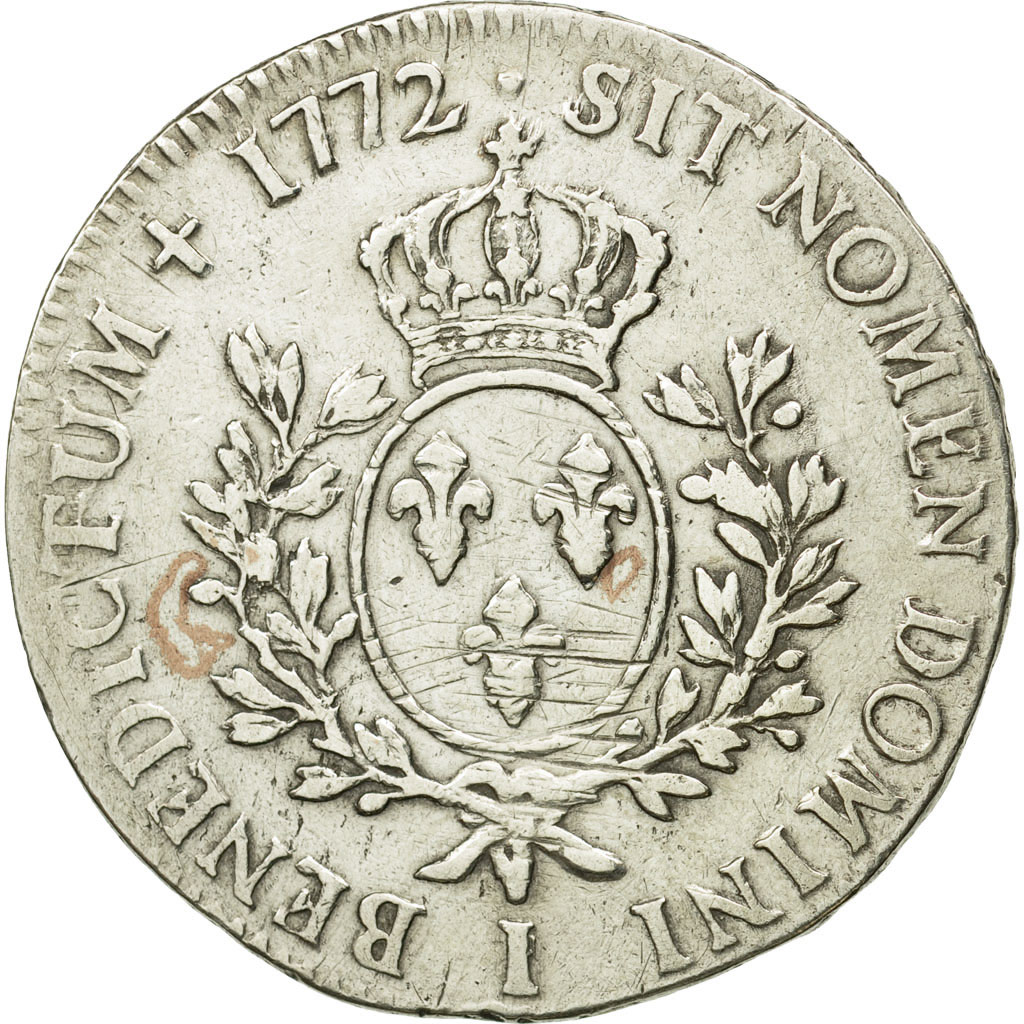 Coin, France, Louis XV, Écu à la vieille tête, 1772, Limoges, VF,KM 551.7