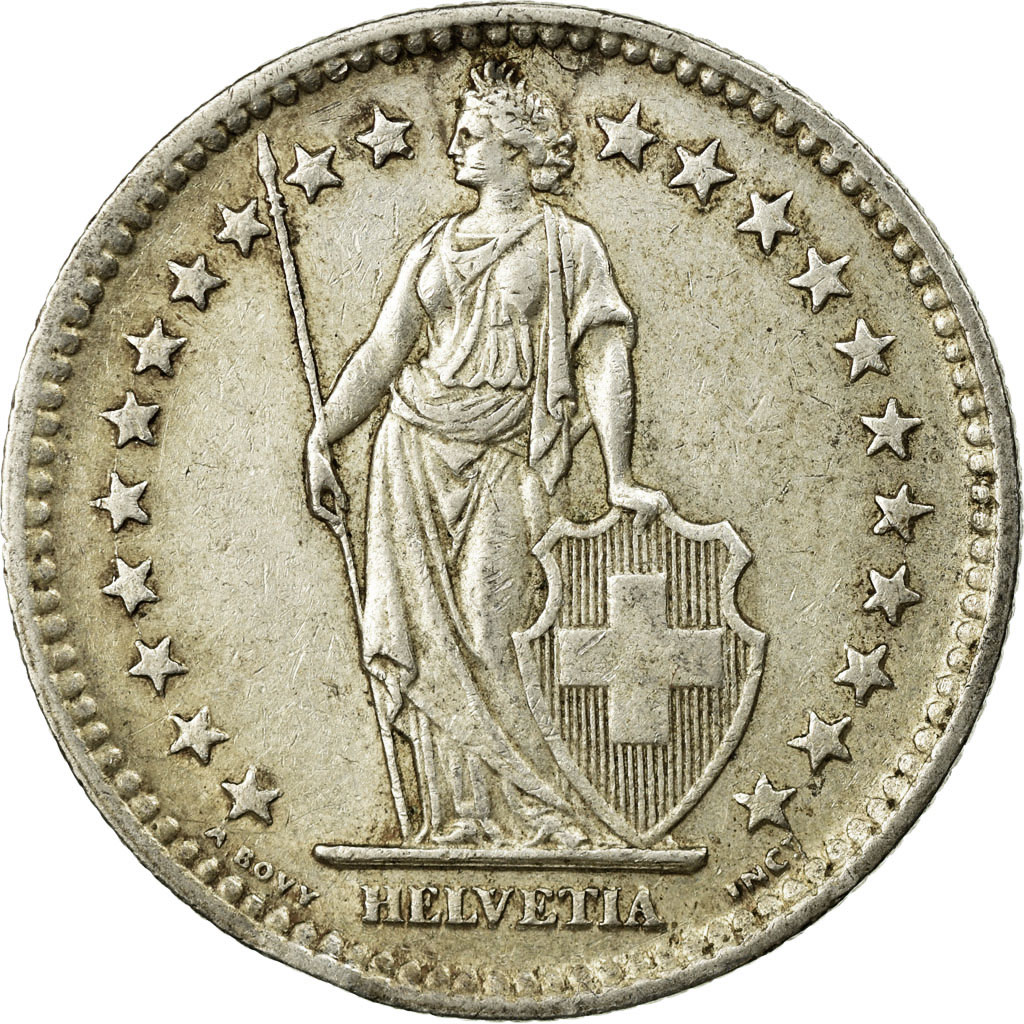 Coin, Switzerland, 2 Francs, 1946, Bern, , Silver, KM:21