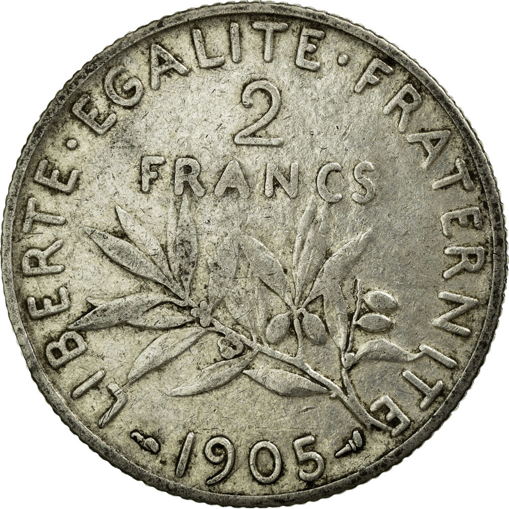 Coin, France, Semeuse, 2 Francs, 1905, Paris, , Silver, KM:845.1