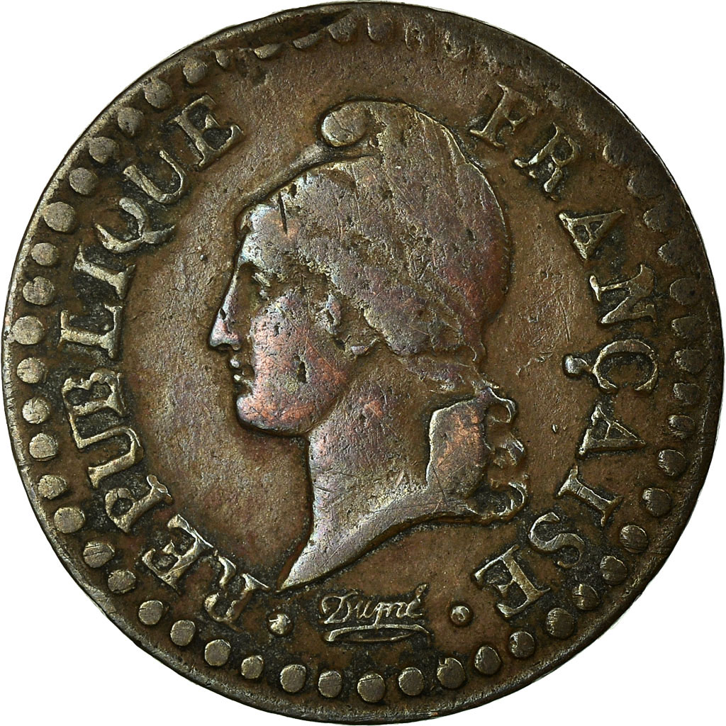 Coin, France, Dupré, Centime, AN 8, Paris, , Bronze, KM:646