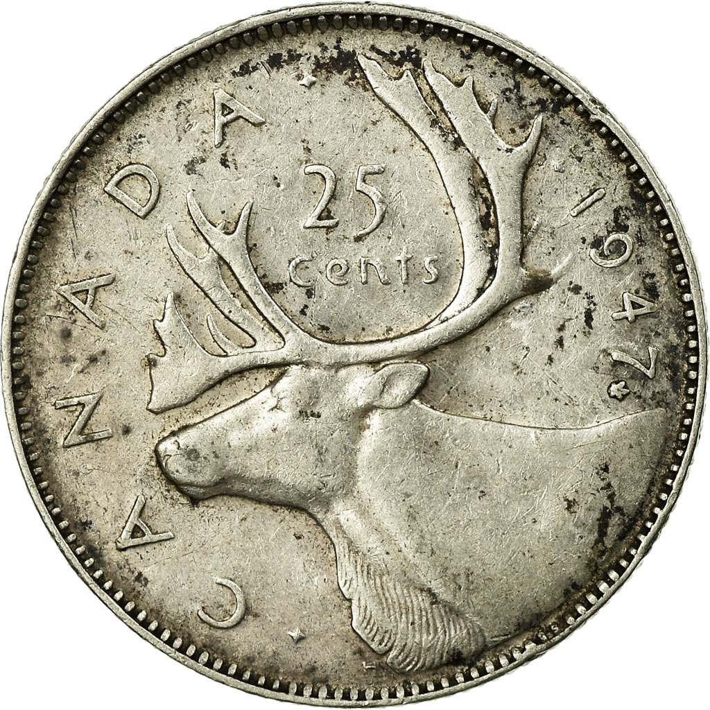 Coin, Canada, George VI, 25 Cents, 1947, Royal Canadian Mint, Ottawa, 