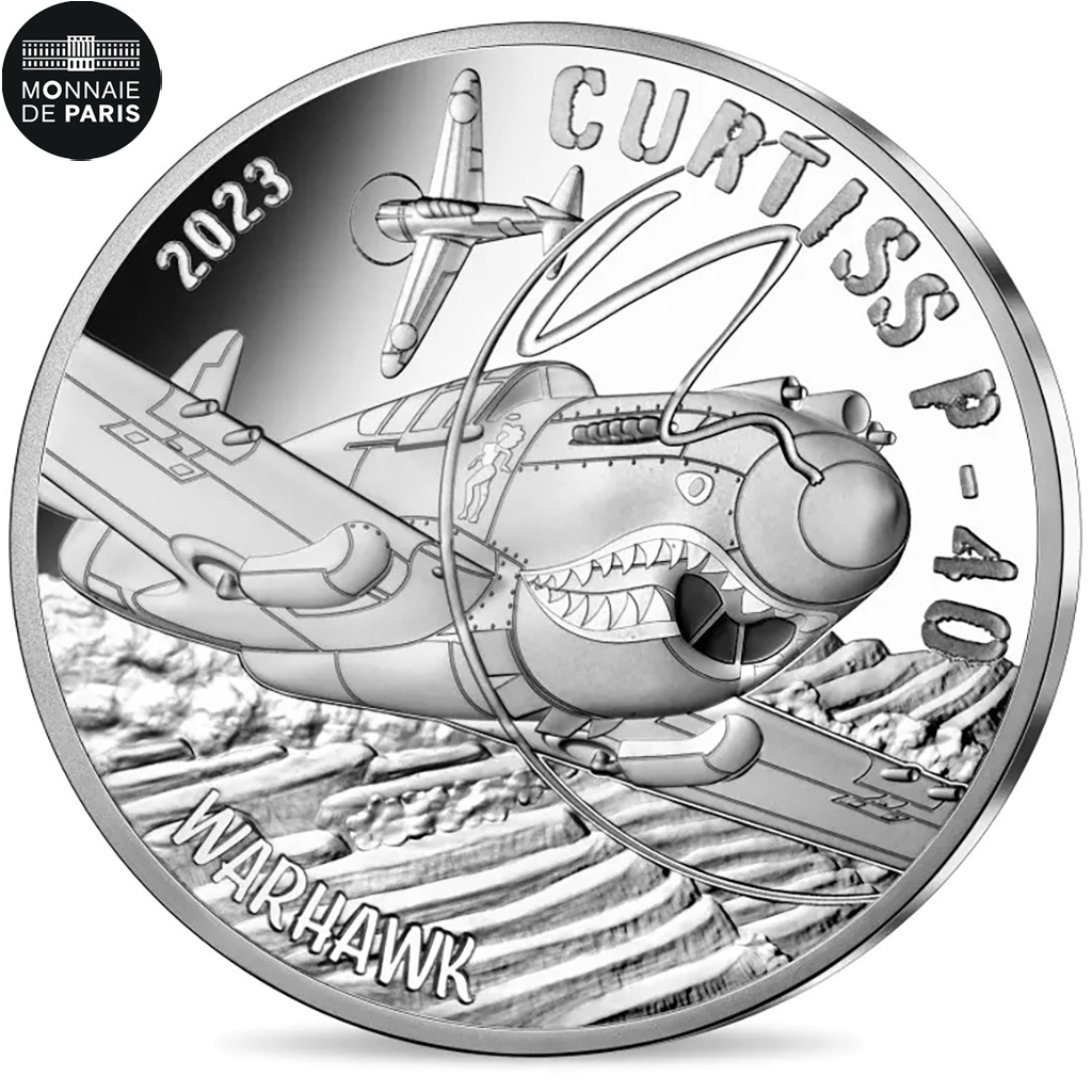 Frankreich, Monnaie de Paris, 10 Euro, 2023, Curtiss P-40, STGL, Silber