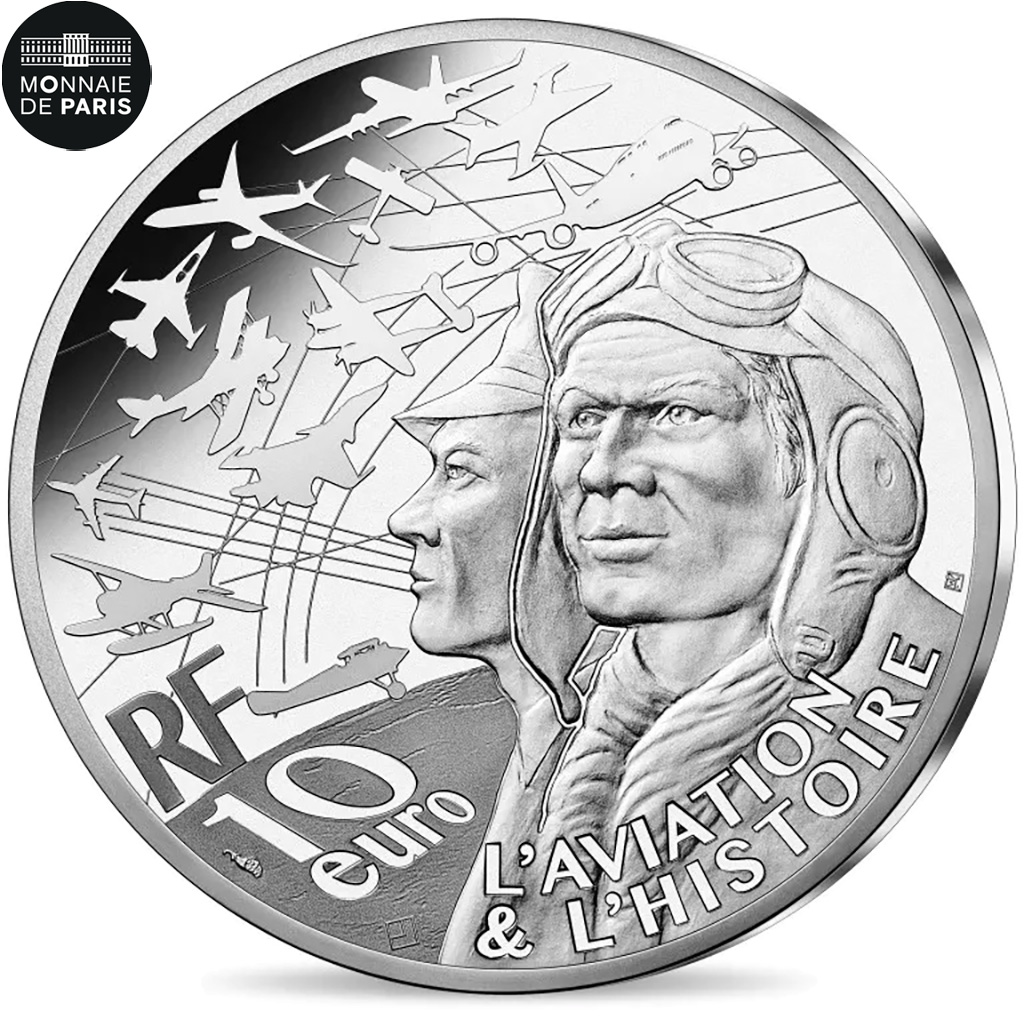 Frankreich, Monnaie de Paris, 10 Euro, 2023, Curtiss P-40, STGL, Silber