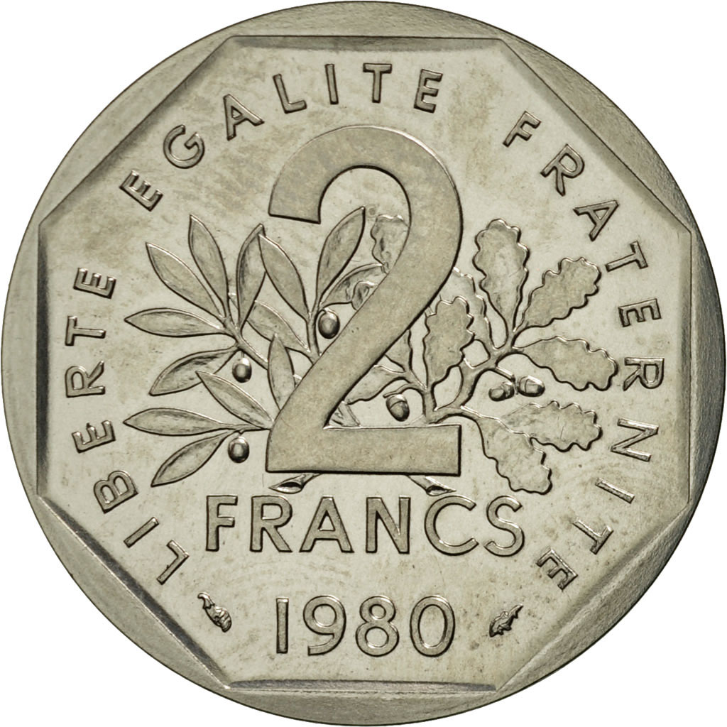 Coin, France, 2 Francs, 1980, Paris, , Nickel, KM:P671, Gadoury:123.P1