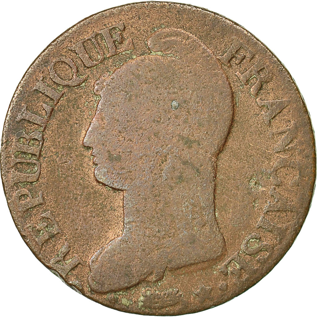 Coin, France, Dupré, 5 Centimes, AN 5, Limoges, , Bronze, KM:640.7