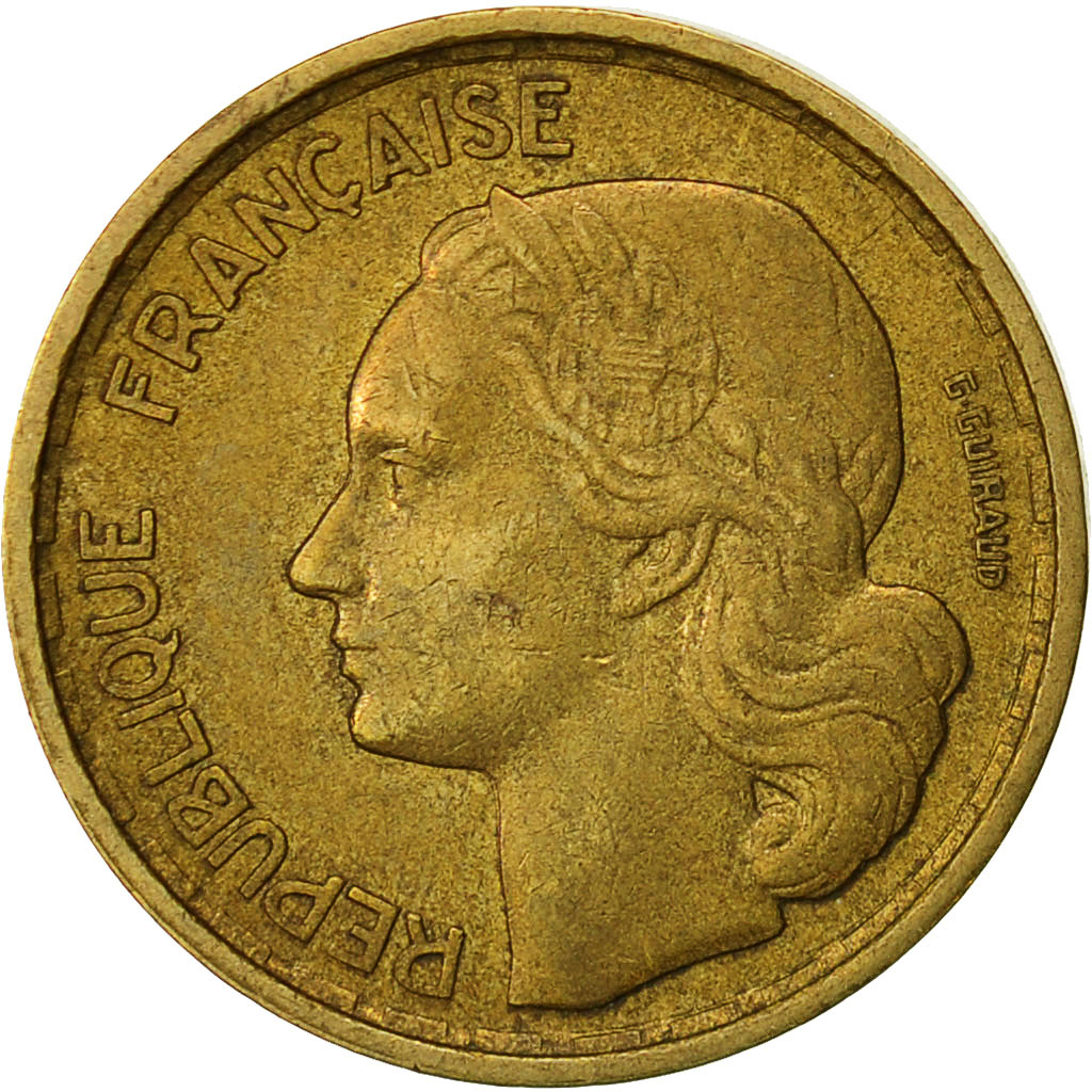 Coin, France, Guiraud, 10 Francs, 1954, Paris, , Aluminum-Bronze
