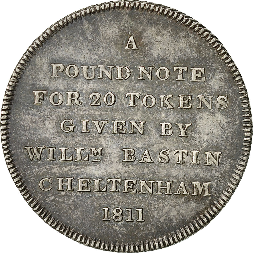 Coin, Great Britain, Silver Token, Bastin Cheltenham, Shilling, 1811, 