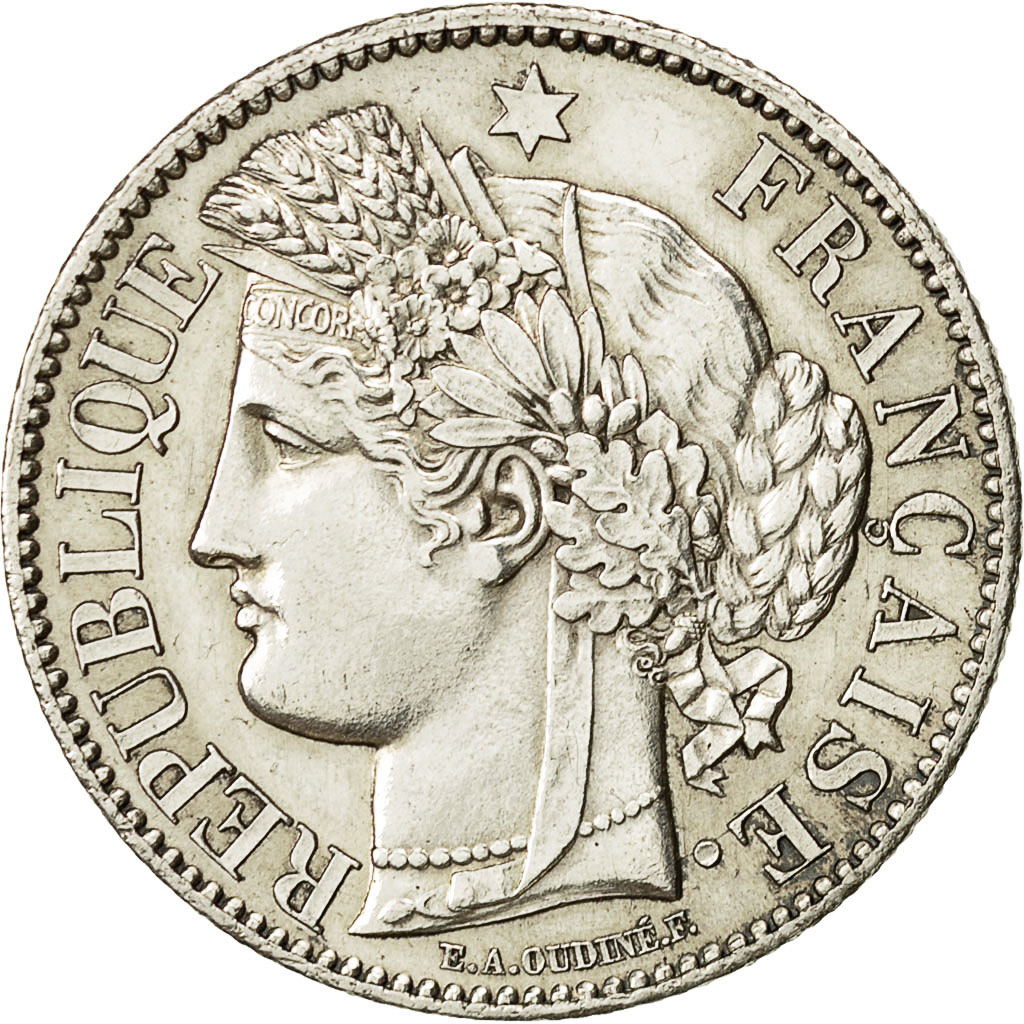 Coin, France, Cérès, 2 Francs, 1871, Paris, , Silver, KM:817.1