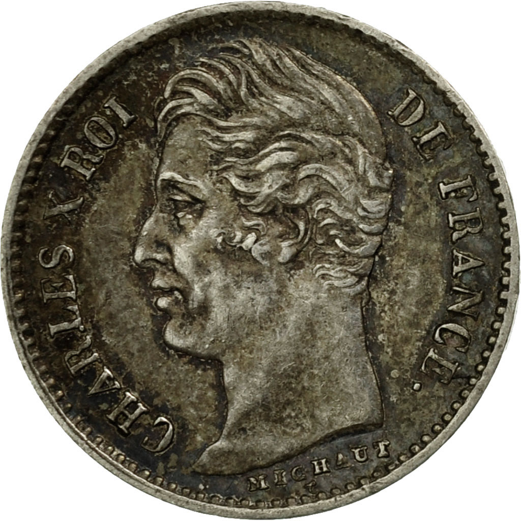 Coin, France, Charles X, 1/4 Franc, 1828, Lille, , Silver, KM:722.12