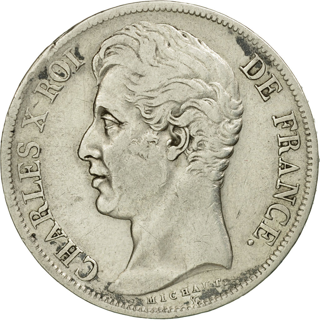Coin, France, Charles X, 2 Francs, 1826, La Rochelle, , Silver
