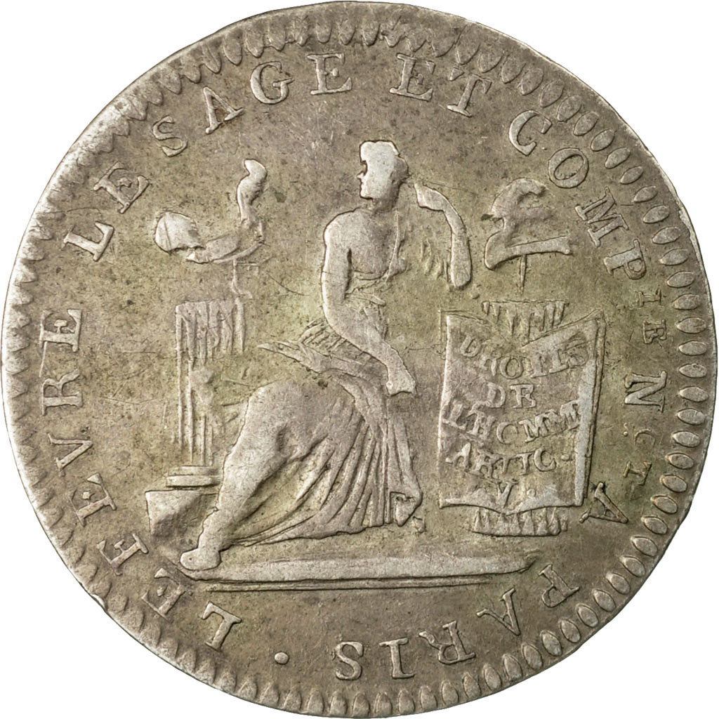 Coin, France, Lefevre Lesage, 10 Sols, 1792, , Silver, KM:Tn19