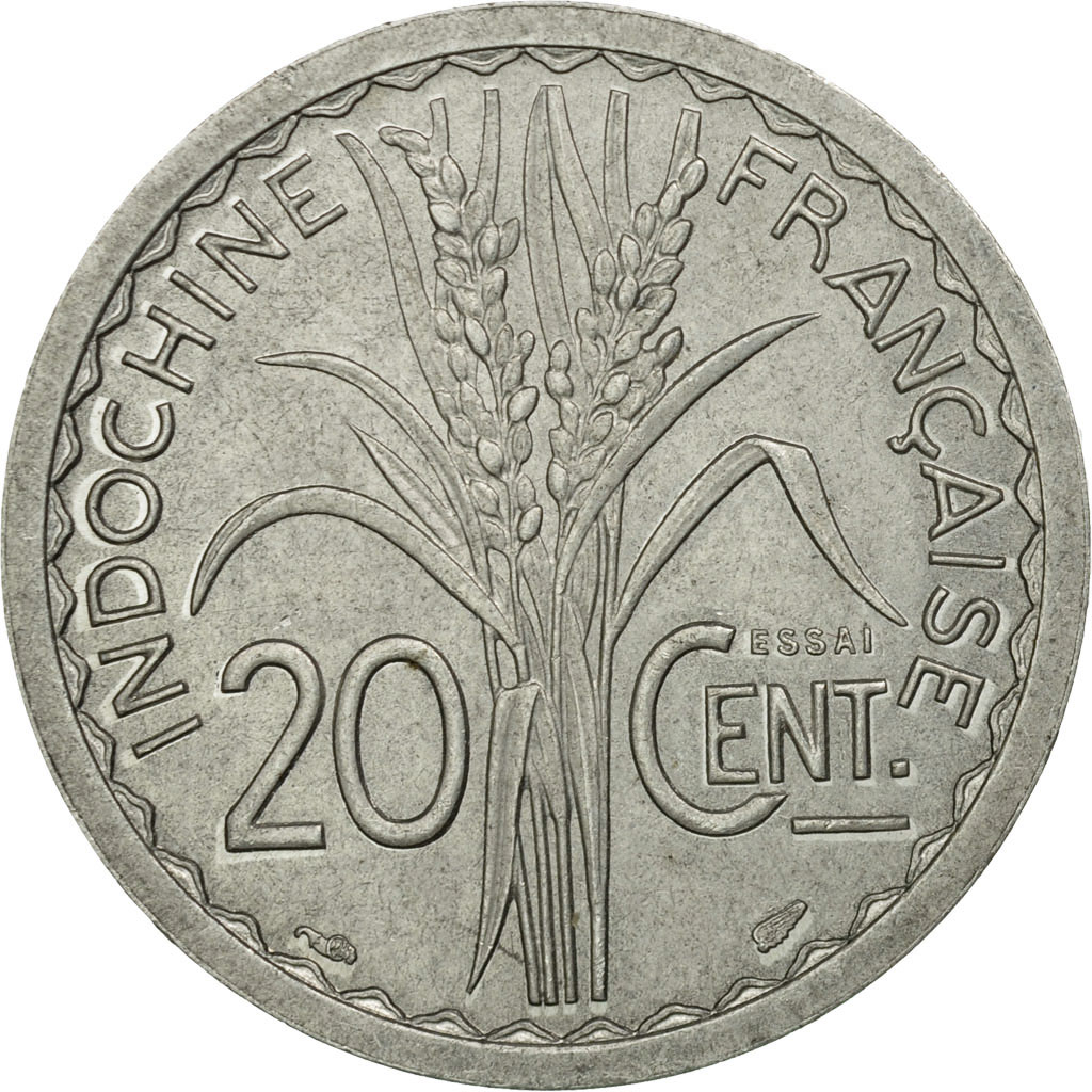 Coin, FRENCH INDO-CHINA, 20 Cents, 1945, Paris, ESSAI, , Aluminum