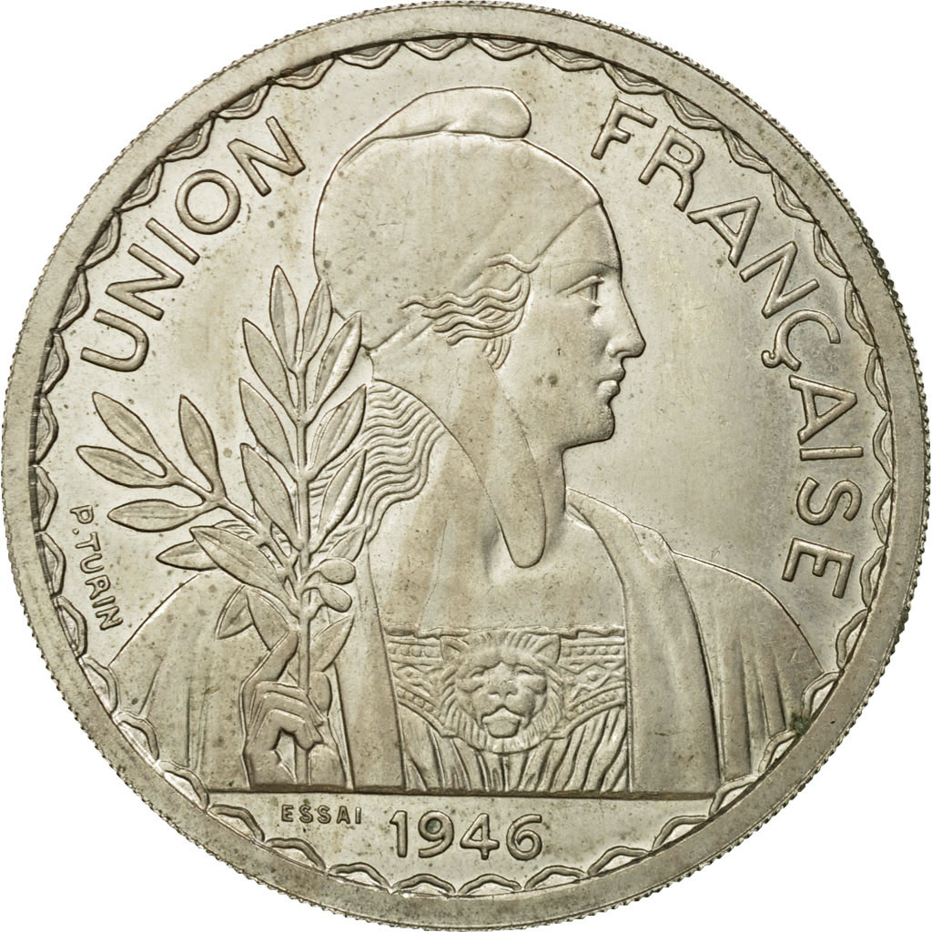 Coin, FRENCH INDO-CHINA, Piastre, 1946, Paris, ESSAI, MS(60-62), Copper-nickel