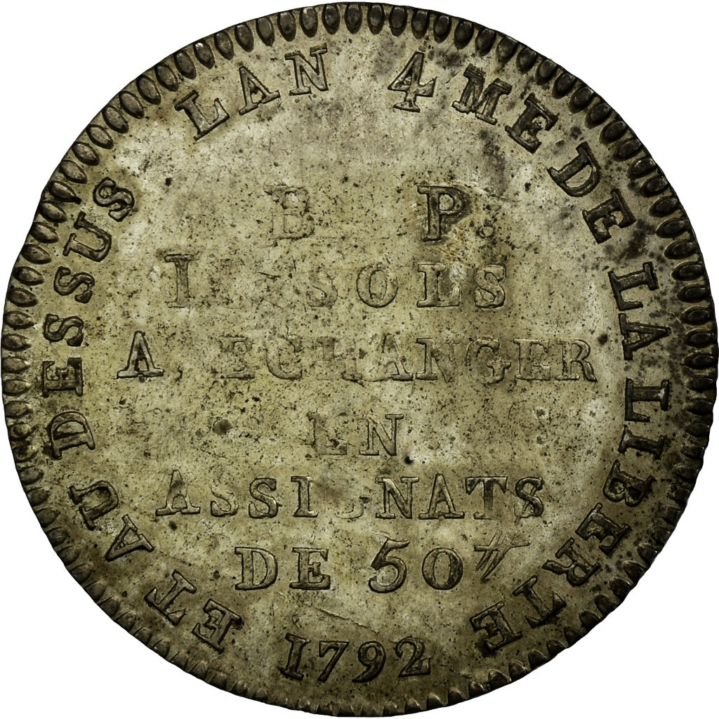 Coin, France, Lefevre Lesage, 10 Sols, 1792, , Silver, KM:Tn19