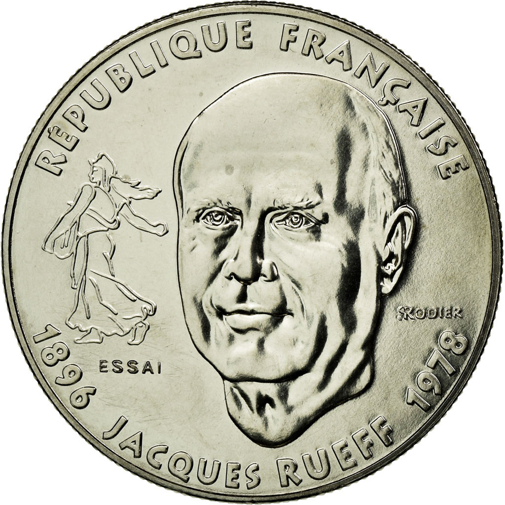 Coin, France, Jacques Rueff, Franc, 1996, Paris, ESSAI, , Nickel, KM:1160