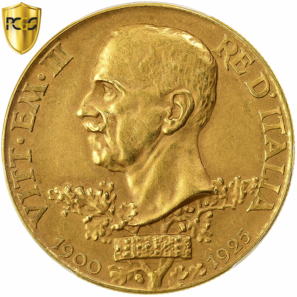 Italy, Vittorio Emanuele III, 100 Lire, 1925, Rome, Gold, PCGS, , KM:66