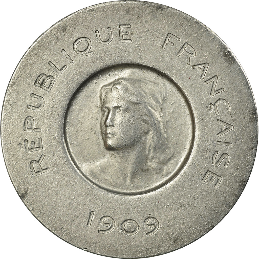 Coin, France, François Rude, 10 Centimes, 1909, ESSAI, AU, Aluminium