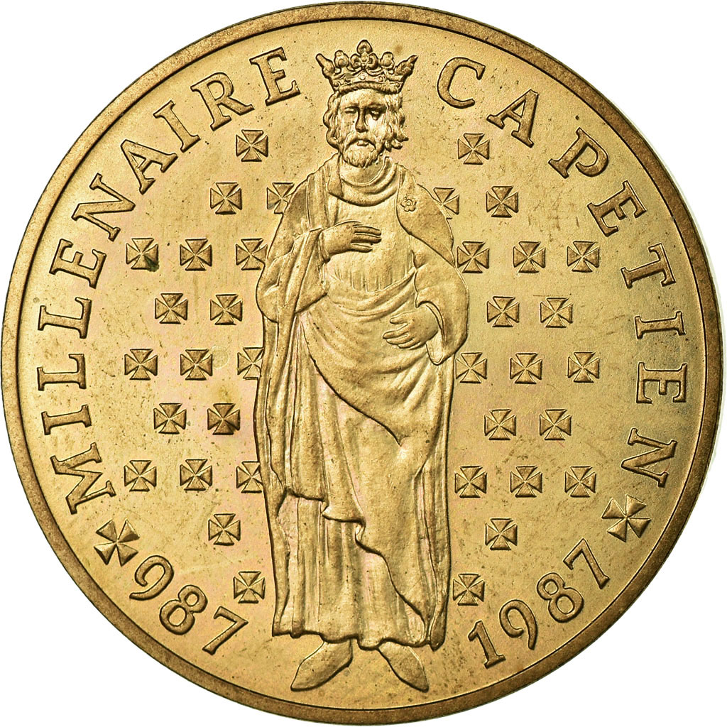Coin, France, Hugues Capet, 10 Francs, 1987, Paris, ESSAI, 