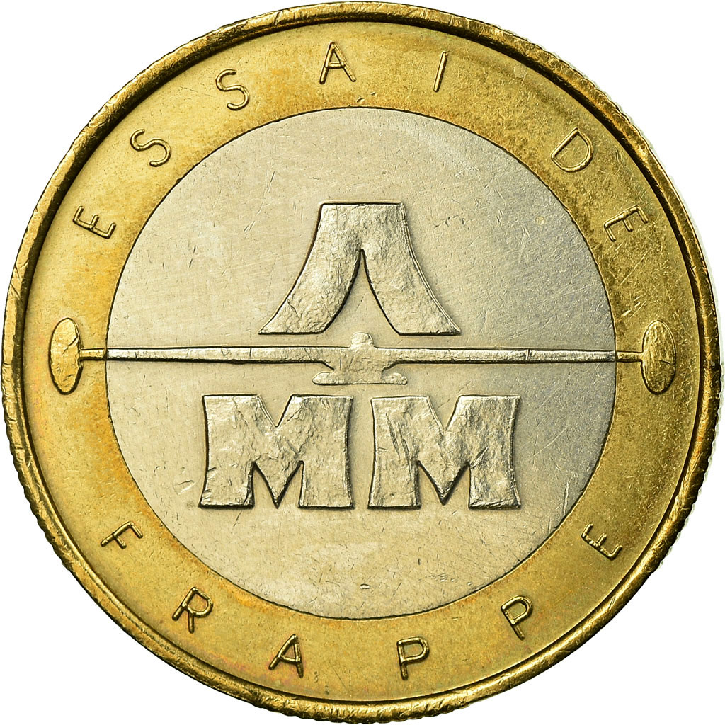 Coin, France, Essai de Frappe Mont Saint-Michel, 20 Francs, 