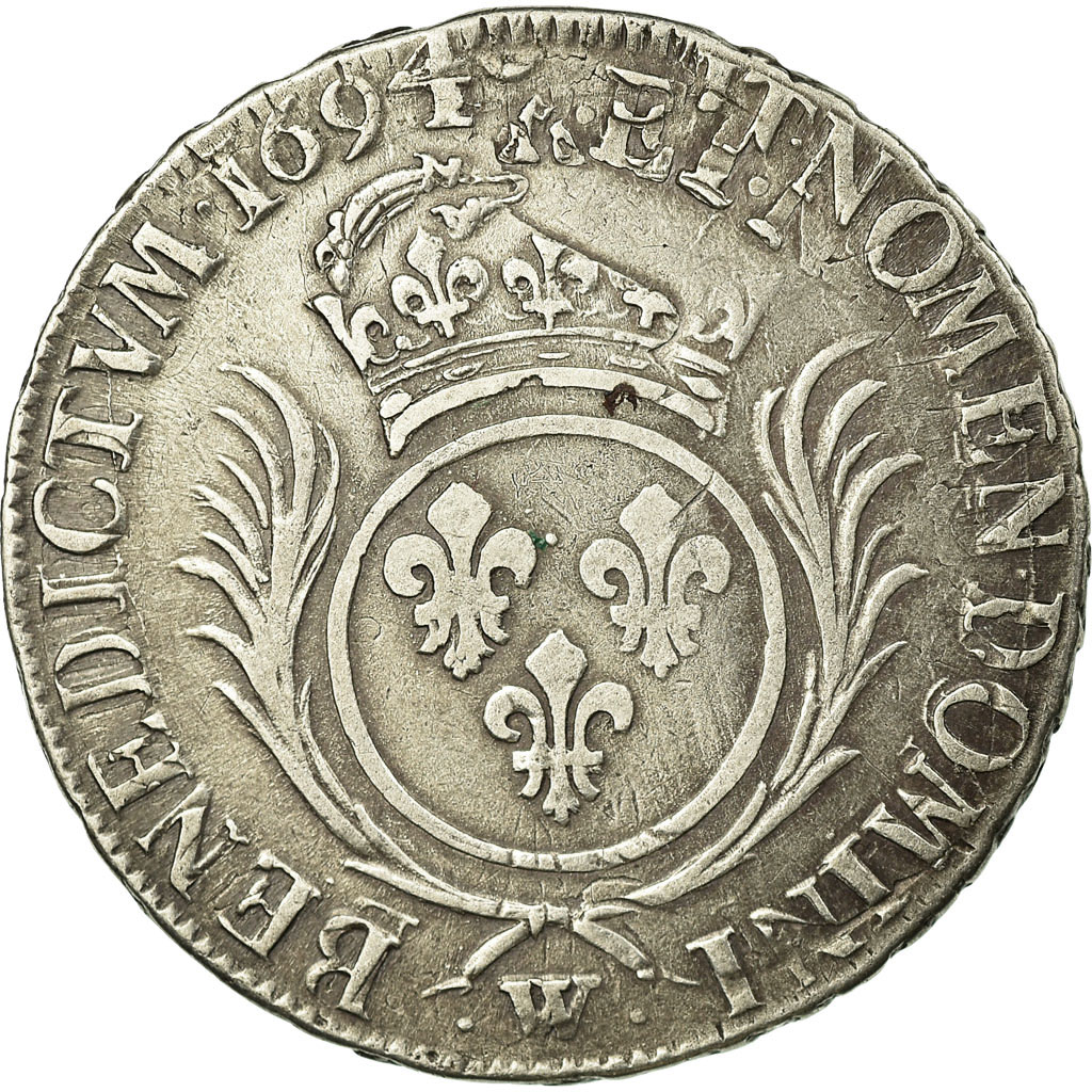 Coin, France, Louis XIV, 1/2 Écu aux palmes, 1/2 Ecu, 1694, Lille, 