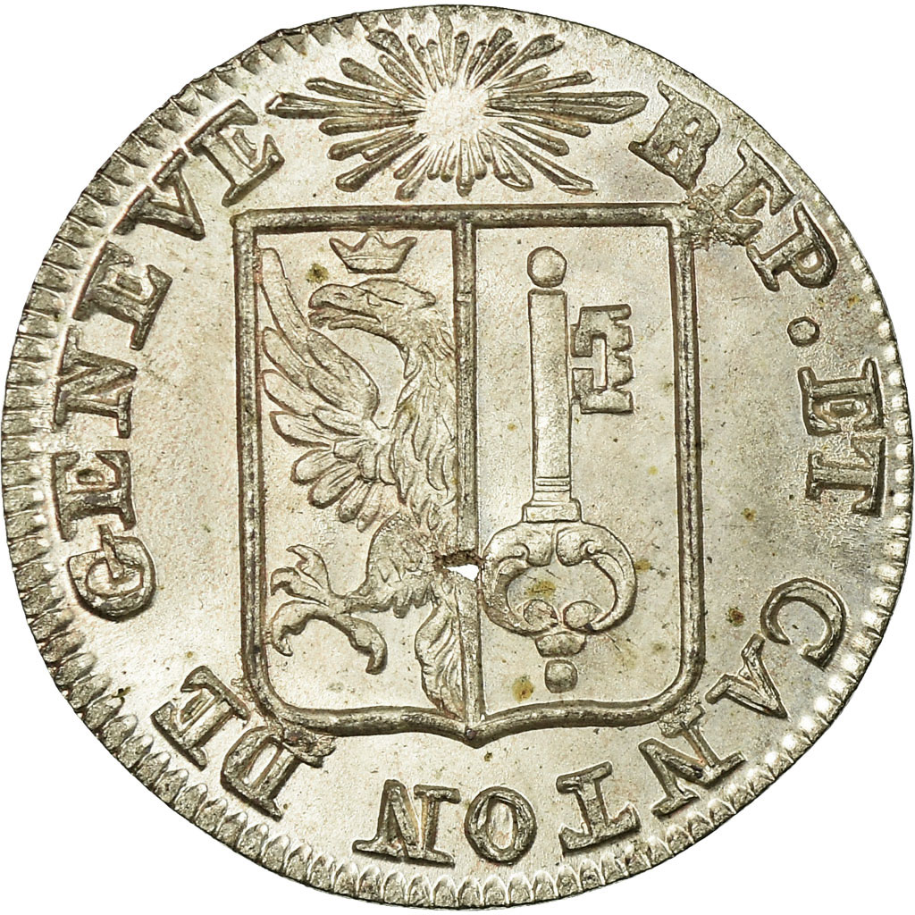 Coin, SWISS CANTONS, GENEVA, Sol, 1833, , Billon, KM:120