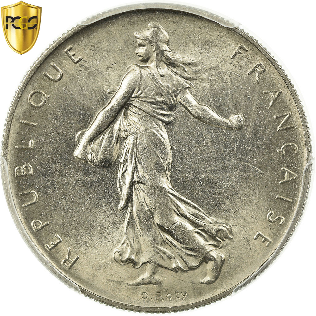 Coin, France, Semeuse, Franc, 1960, Paris, PCGS, MS64, Nickel, KM:925.1, graded
