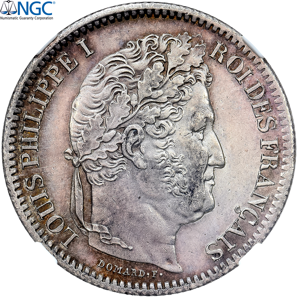 France, Louis Philippe I, 2 Francs, 1841, Bordeaux, Silver, NGC, 