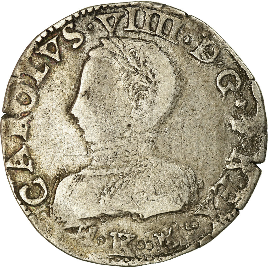 Coin, France, Charles IX, Teston, 1563, Bordeaux, , Silver
