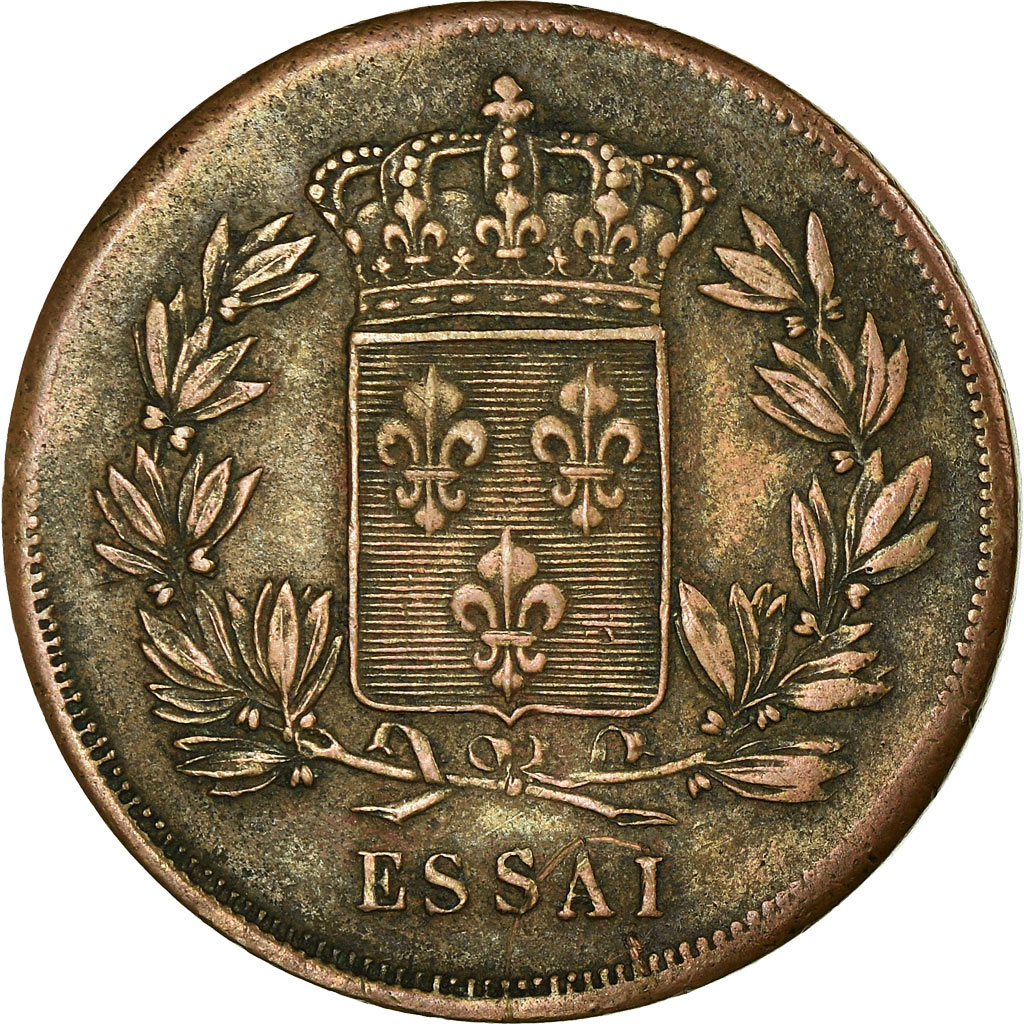Coin, France, Louis XVIII, 5 Centimes, 1821, Essai - Hybride, , Bronze