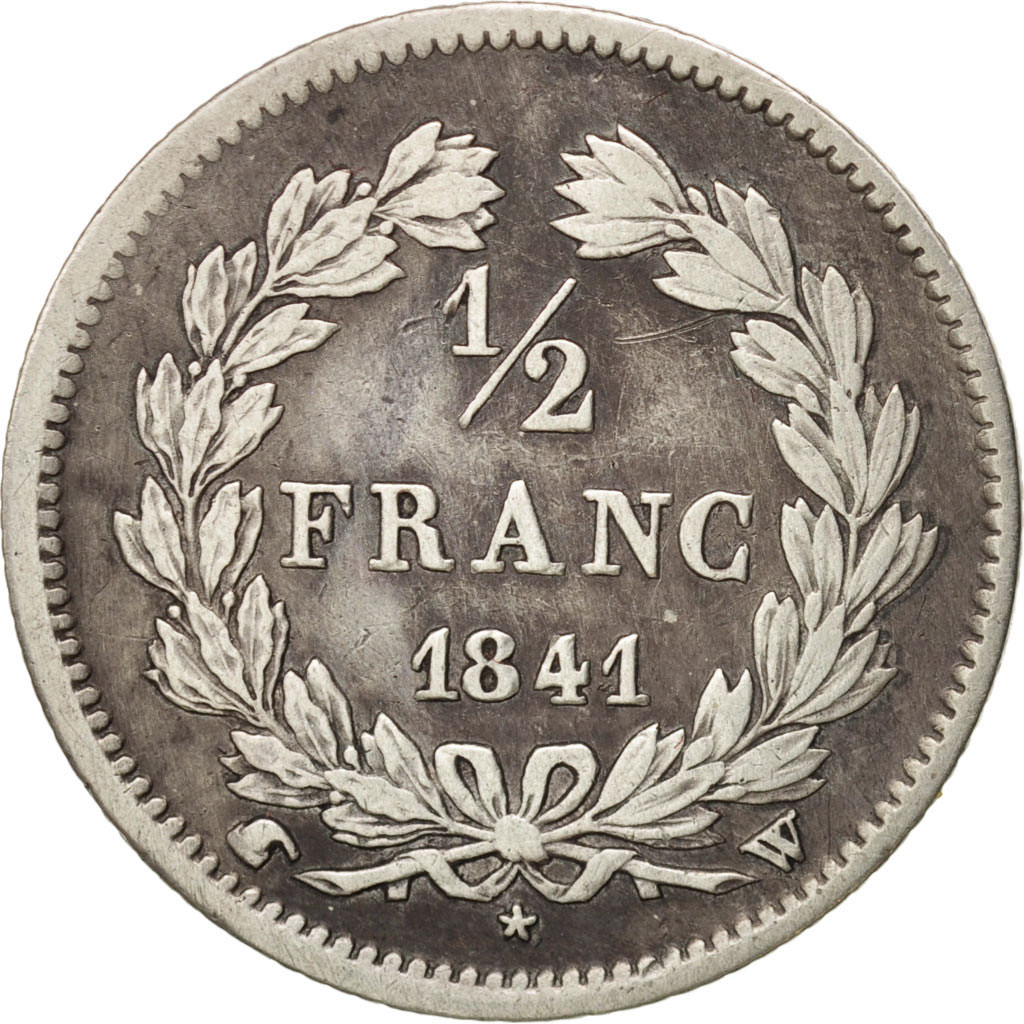 Coin, France, Louis-Philippe, 1/2 Franc, 1841, Lille, , Silver