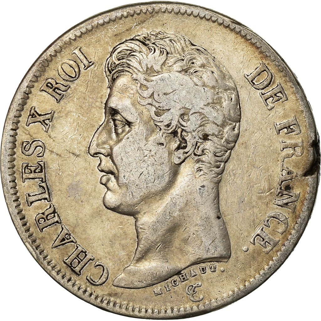 France, 5 Francs, Charles X, 1825, Limoges, Silver, , KM:720.6