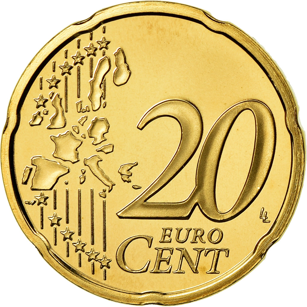 Monaco, 20 Euro Cent, Prince Rainier III, 2004, Proof, , Brass, KM:171