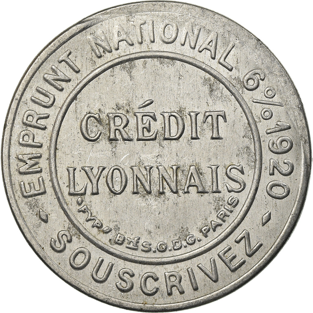 Coin, France, Crédit Lyonnais, 5 Centimes, Timbre-Monnaie, , Aluminium