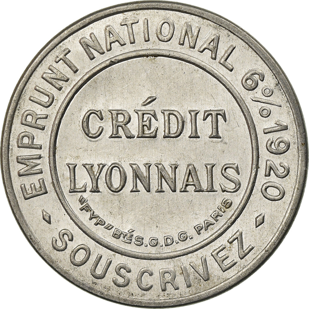 Coin, France, Crédit Lyonnais, 5 Centimes, Timbre-Monnaie, , Aluminium