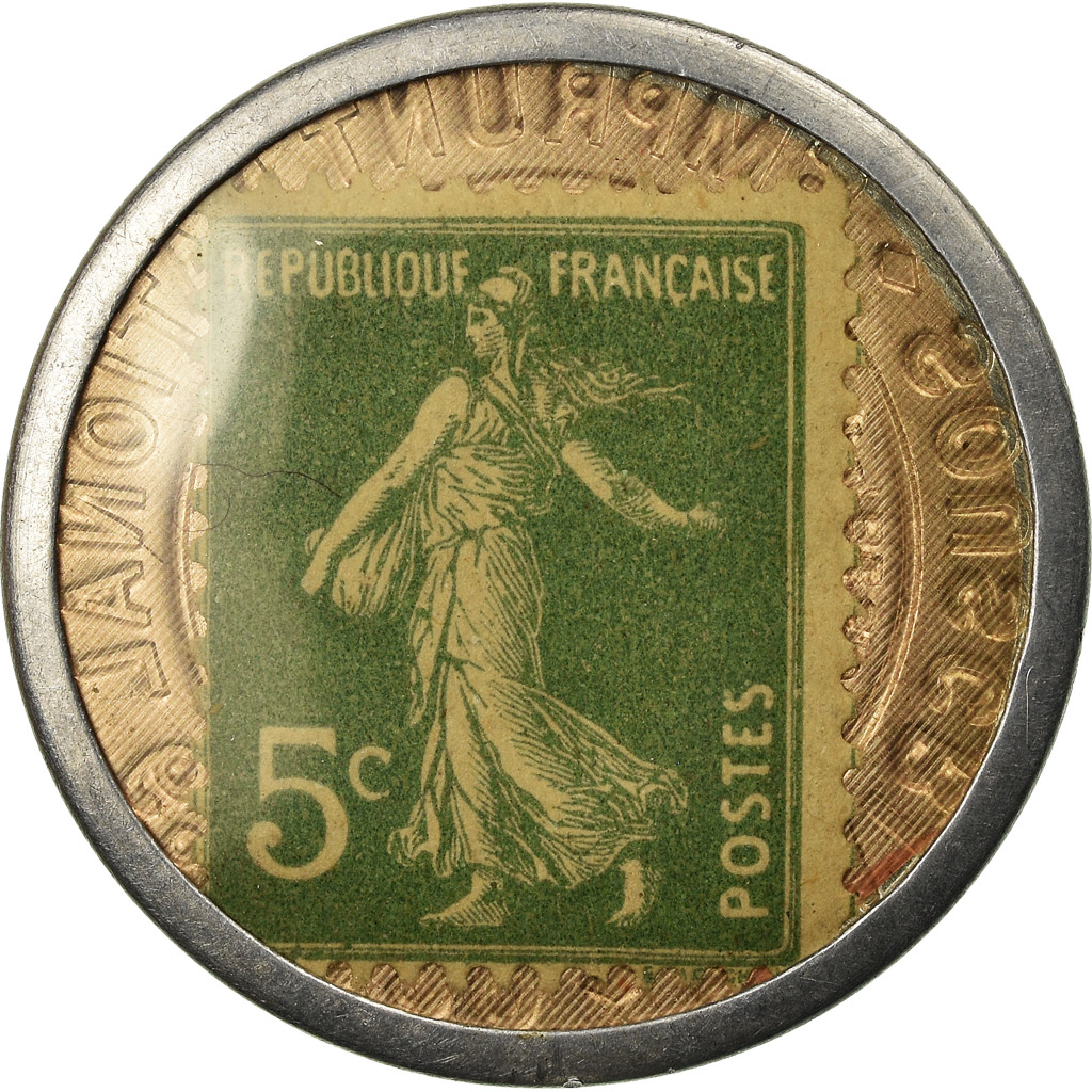 Coin, France, Crédit Lyonnais, 5 Centimes, Timbre-Monnaie, , Aluminium