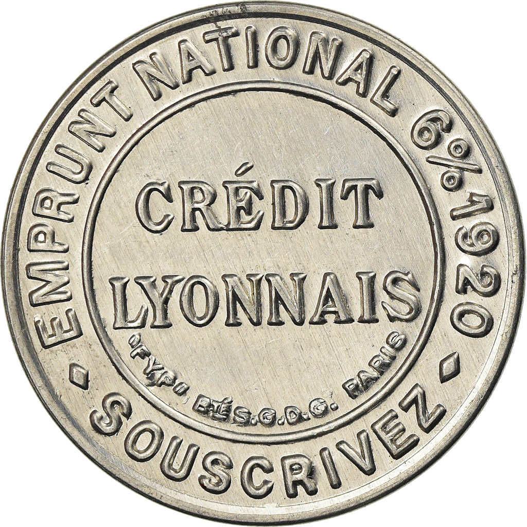 Coin, France, Crédit Lyonnais, 5 Centimes, Timbre-Monnaie, , Aluminium