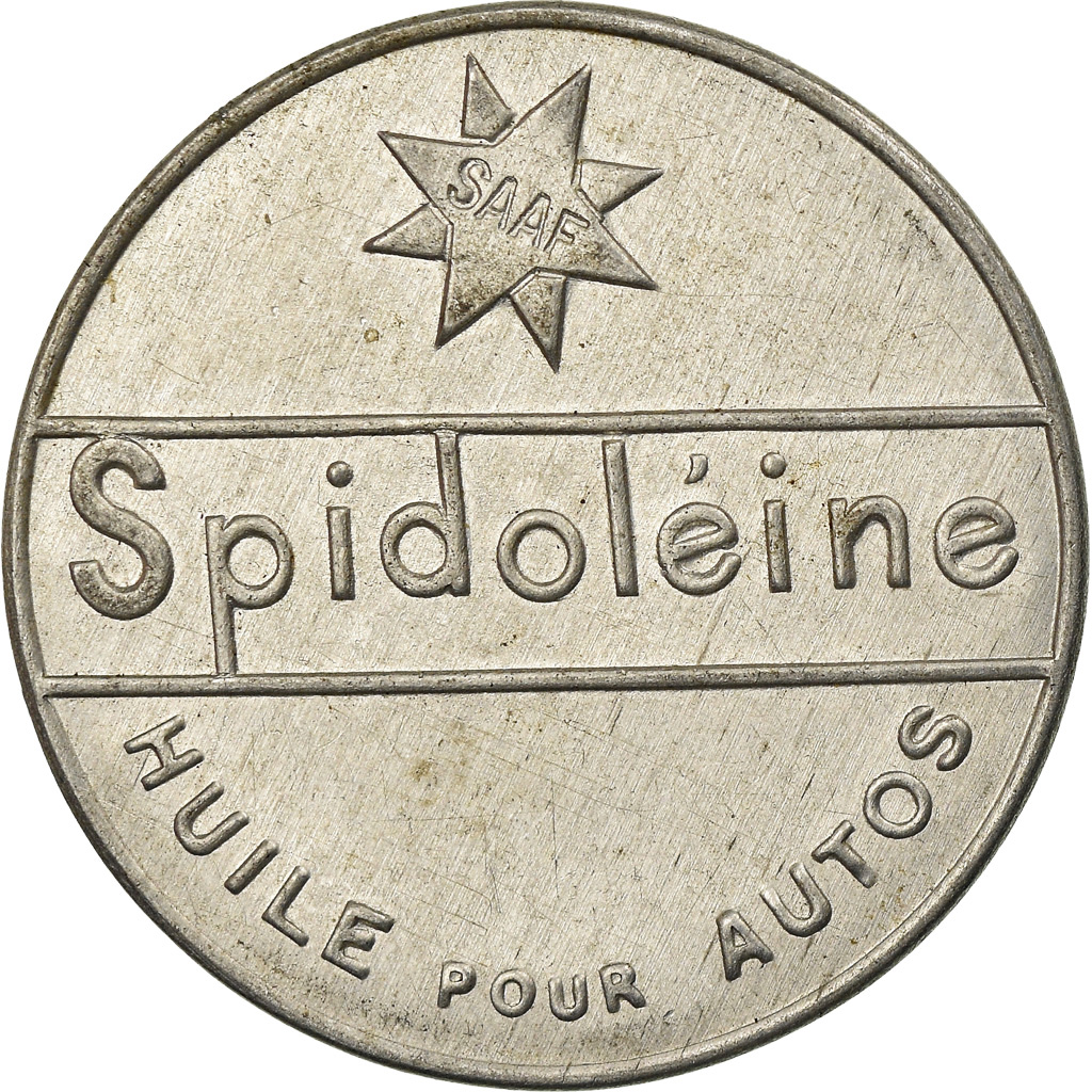 Coin, France, Spidoléine - Huile pour autos, 5 Centimes, Timbre-Monnaie