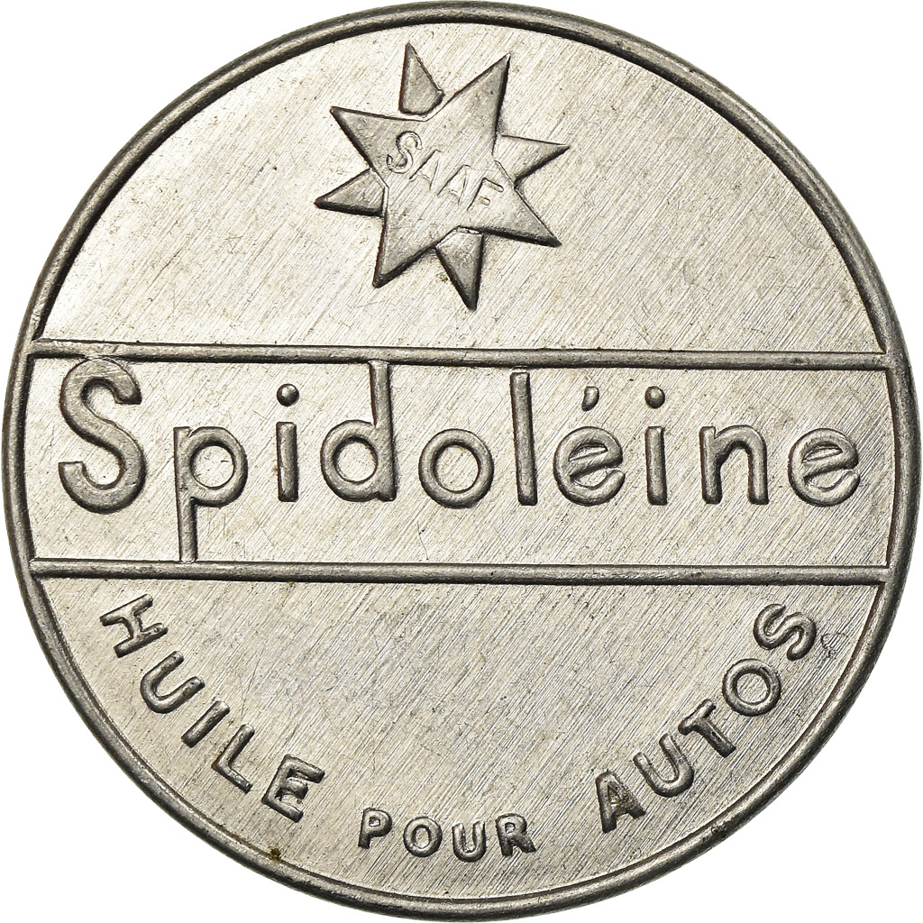 Coin, France, Spidoléine - Huile pour autos, 10 Centimes, Timbre-Monnaie