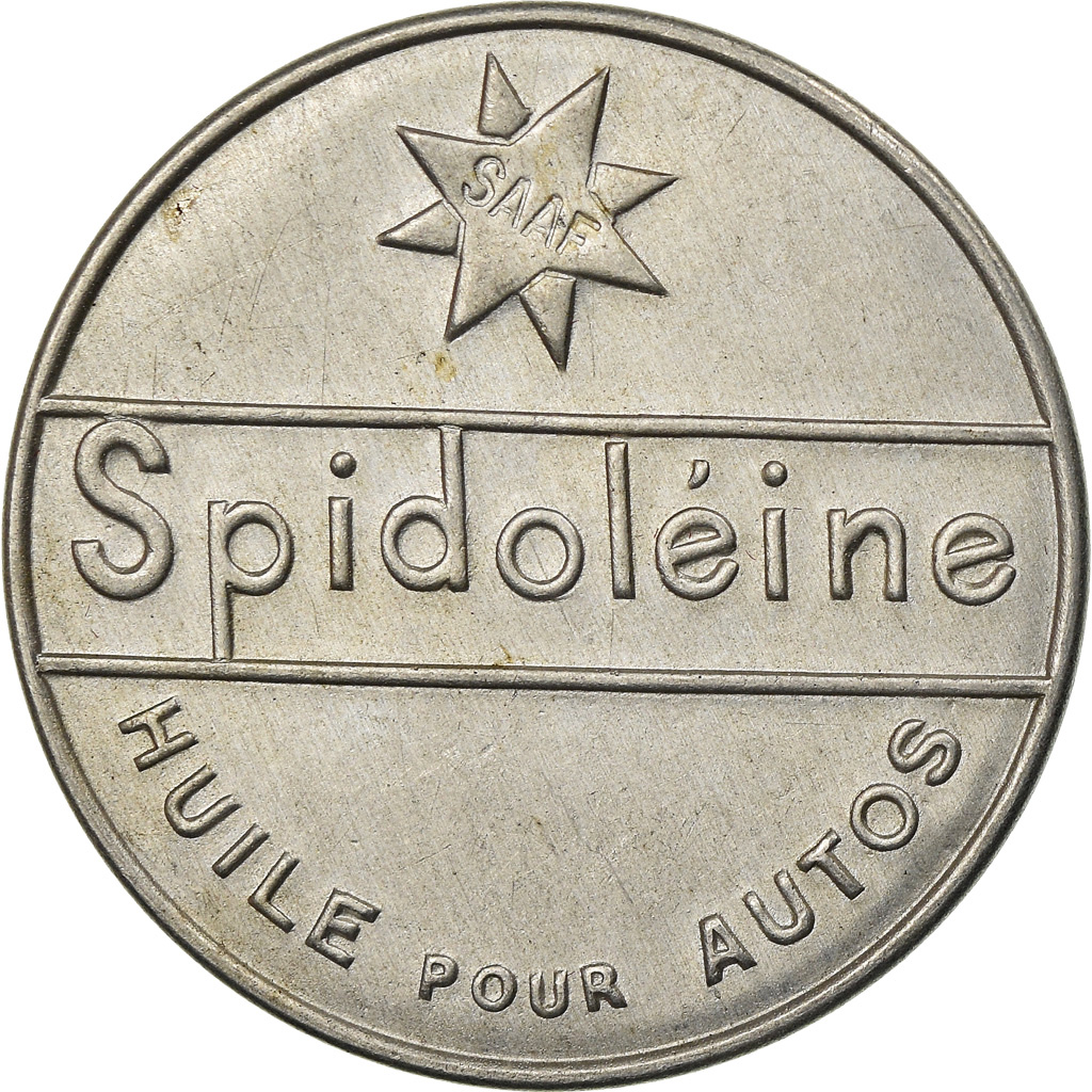 Coin, France, Spidoléine - Huile pour autos, 25 Centimes, Timbre-Monnaie