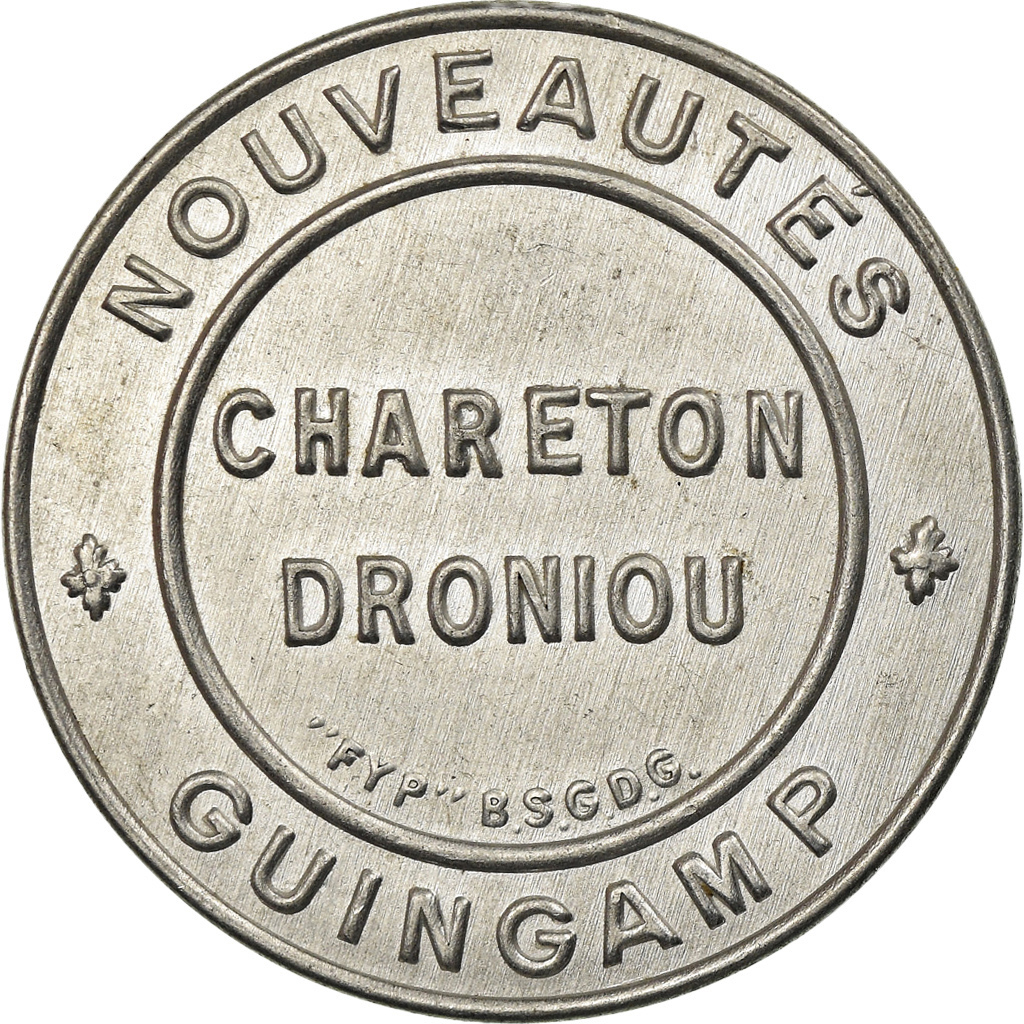 France, Chareton Droniou, Guingamp, 25 Centimes, Timbre-Monnaie, 