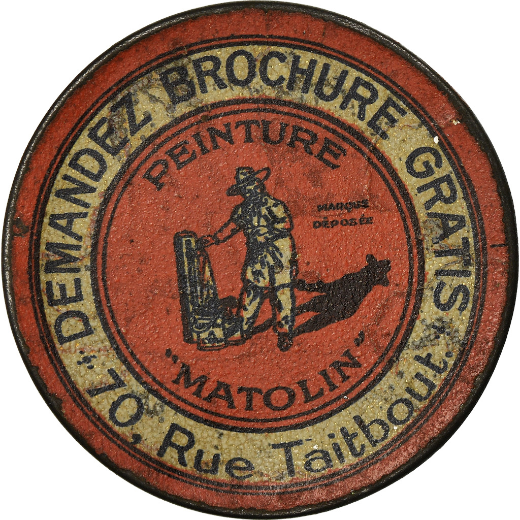 Coin, France, Peinture Matolin, 10 Centimes, Timbre-Monnaie, , Métal