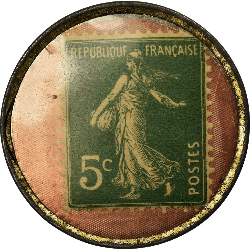 Coin, France, Chicorée Vierge Noire Abbaye Graville, 5 Centimes