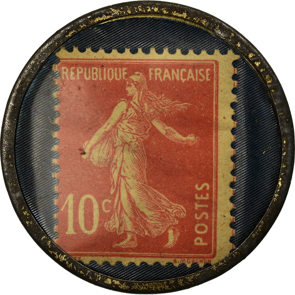 Coin, France, Emailleries Aubry, Saultain, 10 Centimes, Timbre-Monnaie