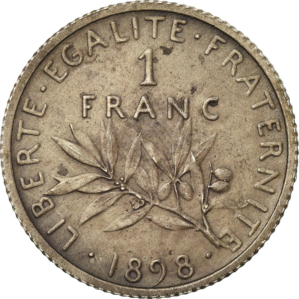Coin, France, Semeuse, Franc, 1898, Paris, Flan mat, , Silver