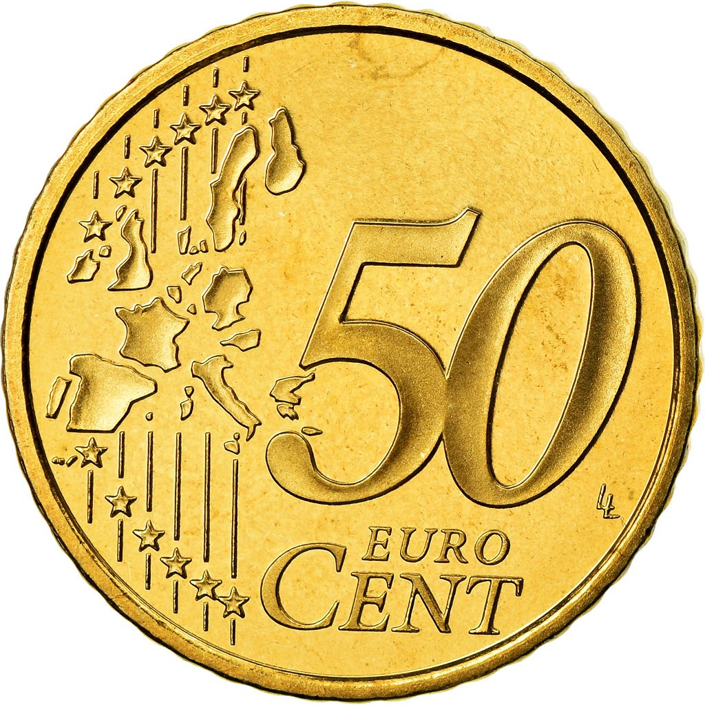Monaco, 50 Euro Cent, Prince Rainier III, 2001, Proof, STGL, Messing, KM:172