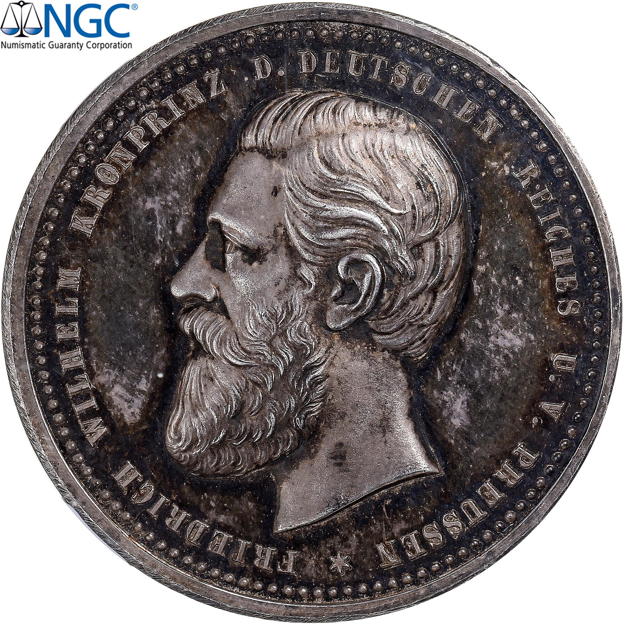 Germany, Medal, Séjour de l'archiduc à Hambourg, 1877, Piéfort, graded, NGC