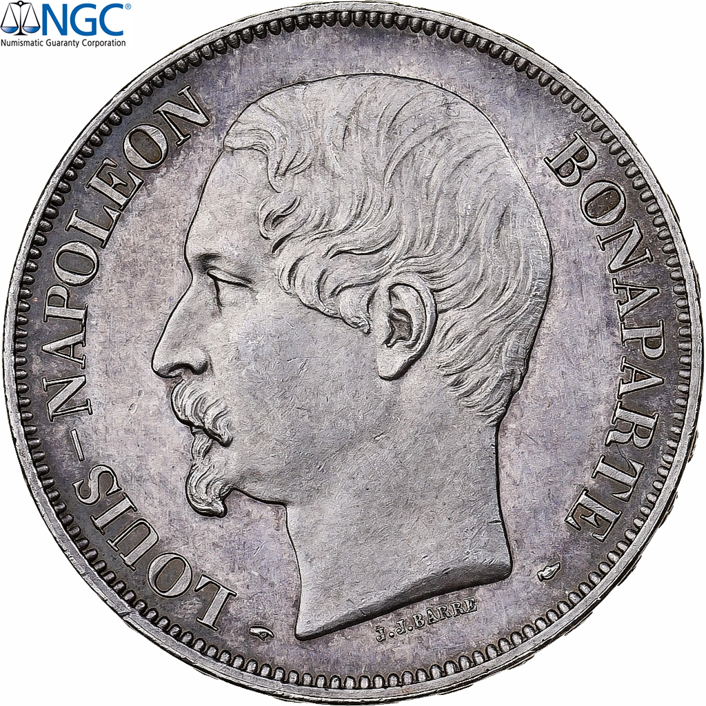 France, Louis-Napoléon Bonaparte, 5 Francs, 1852, Paris, Pattern, Silver, NGC