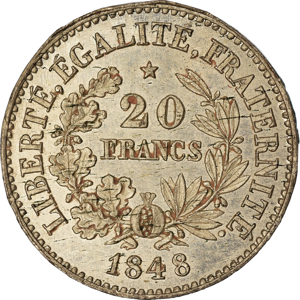 Coin, France, Concours de Leclerc, 20 Francs, 1848, ESSAI, , Tin